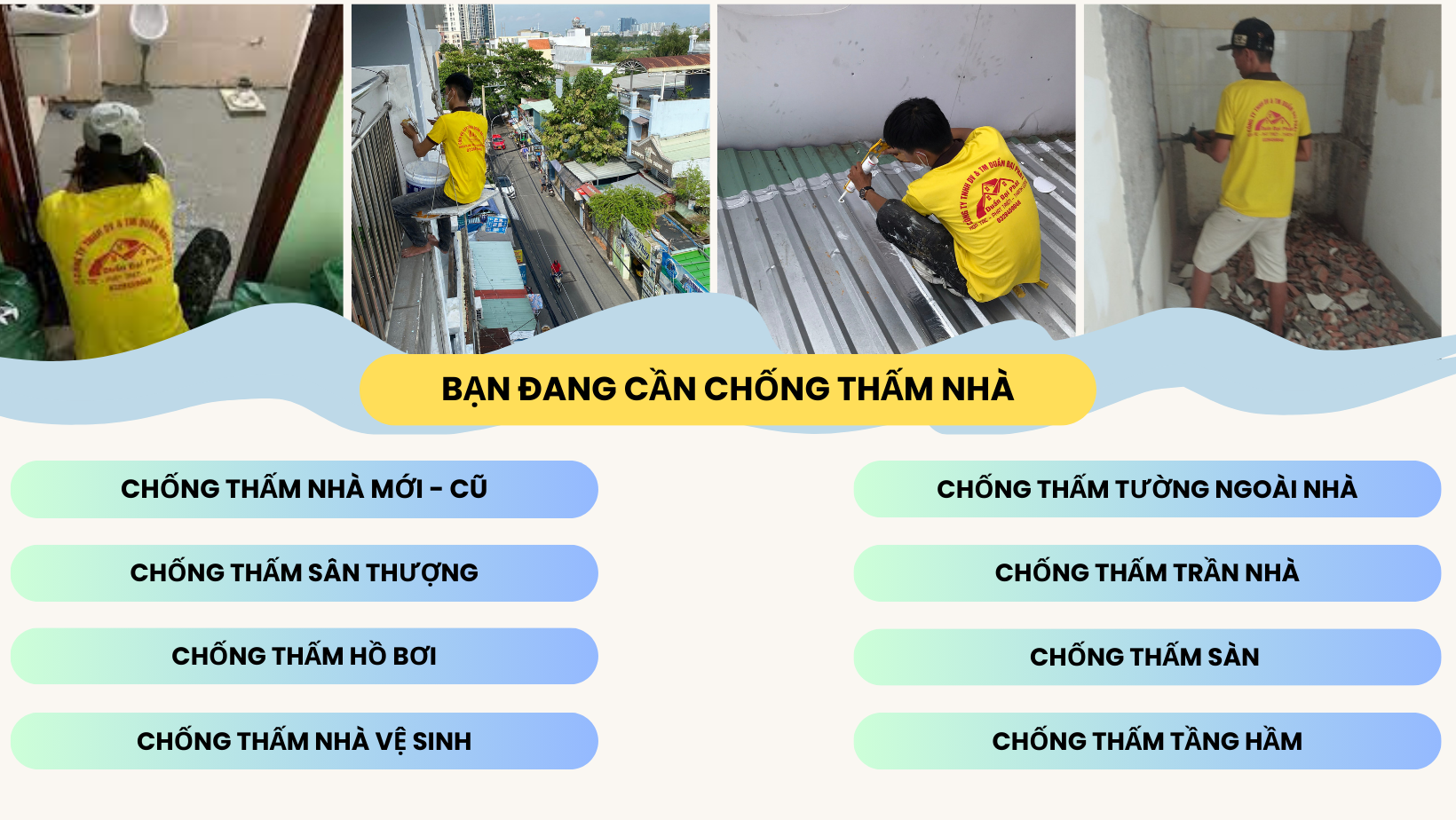 dịch vụ chống thấm trọn gói