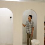 những vách tường thạch cao mà d-home 24h hoàn thiện cho shop quận 9