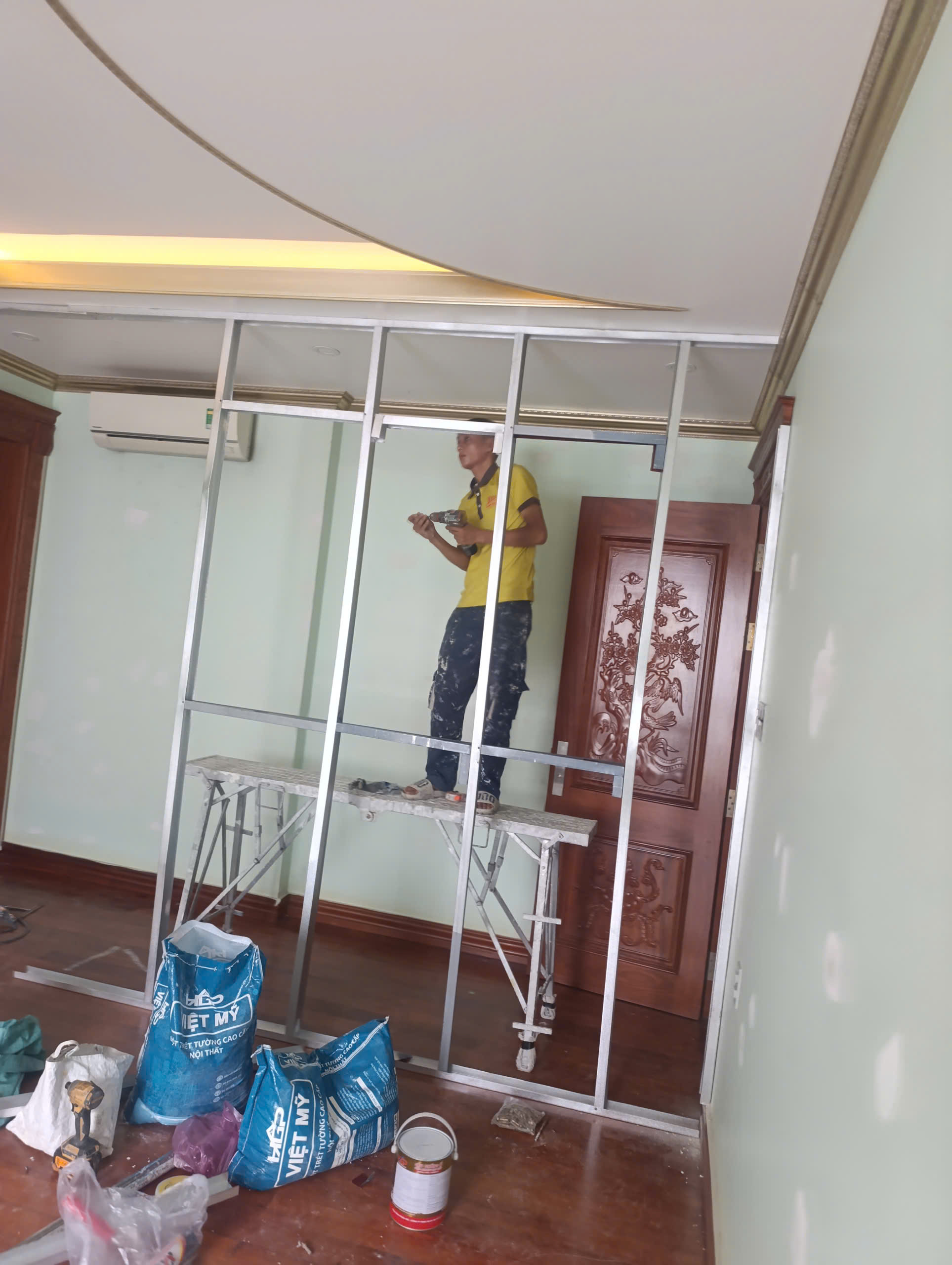 thi công vách thach cao ngăn phòng tại tphcm