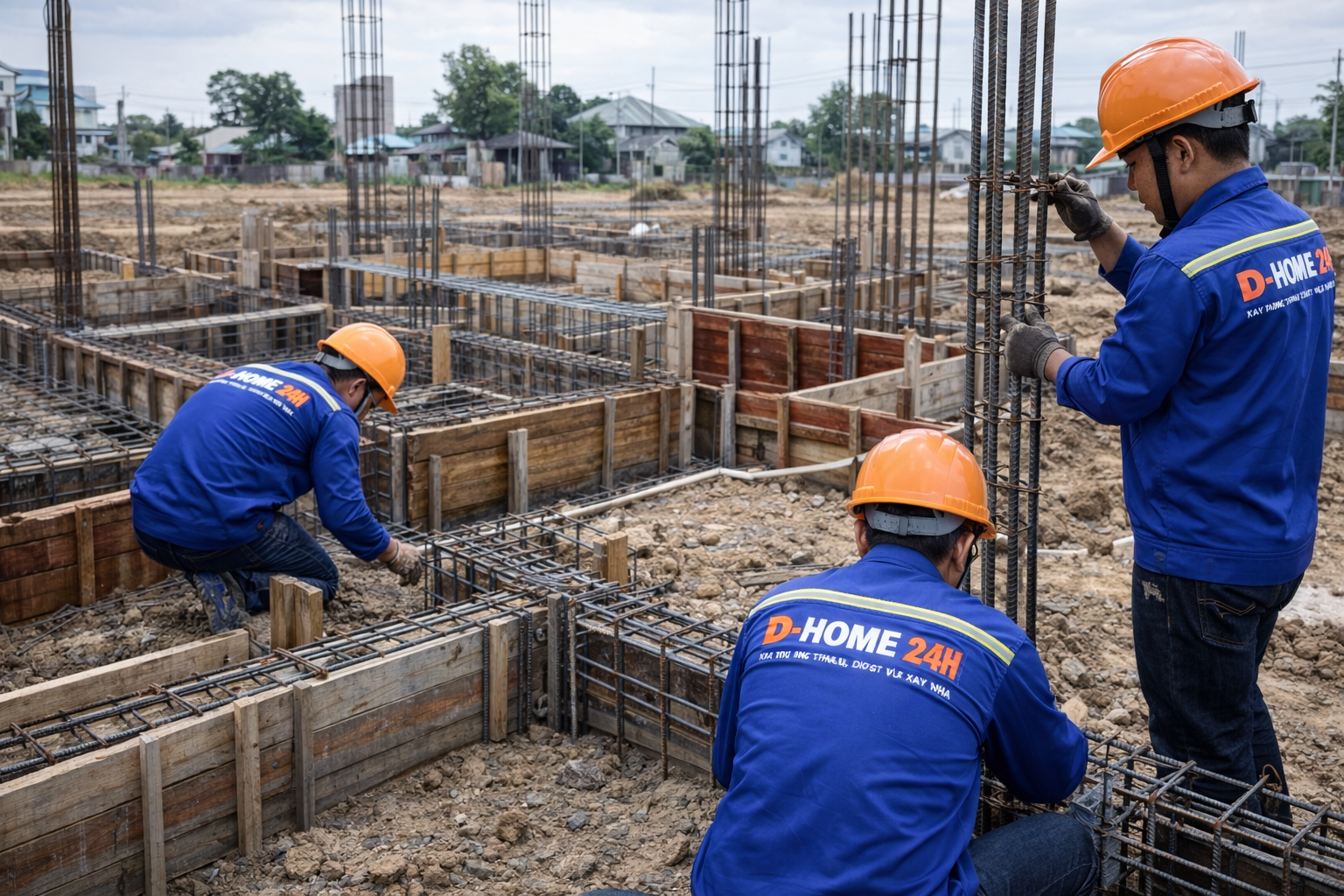 THI CÔNG CỘT SẮT