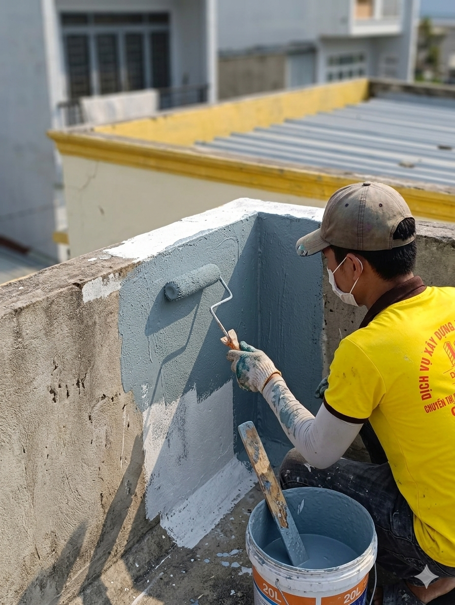 thợ chống thấm tường sân thượng