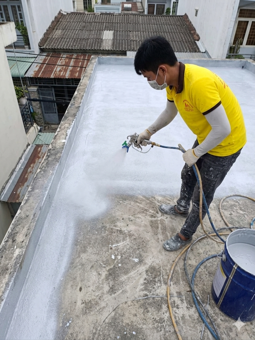 thợ d-home 24h tiến hành chống thấm sàn bàng sơn epoxy