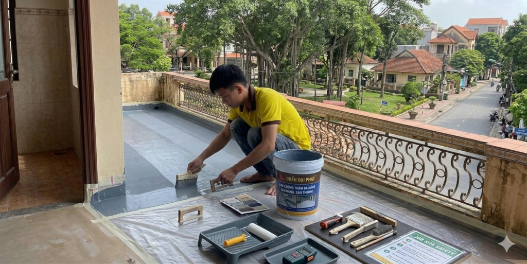 xử lý thấm ban công tại quận 1