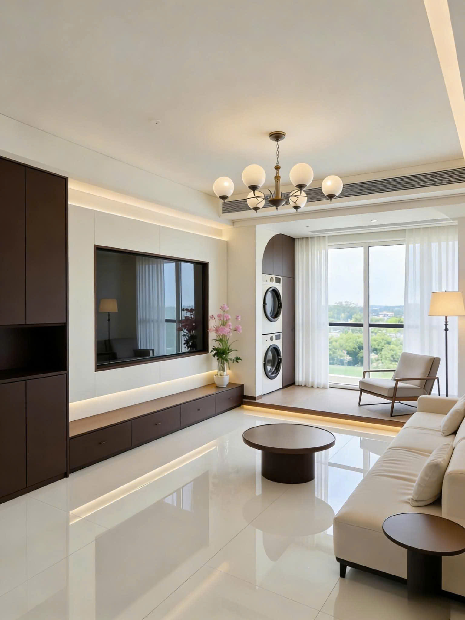 cải tạo lại phòng khách nhà chung cư