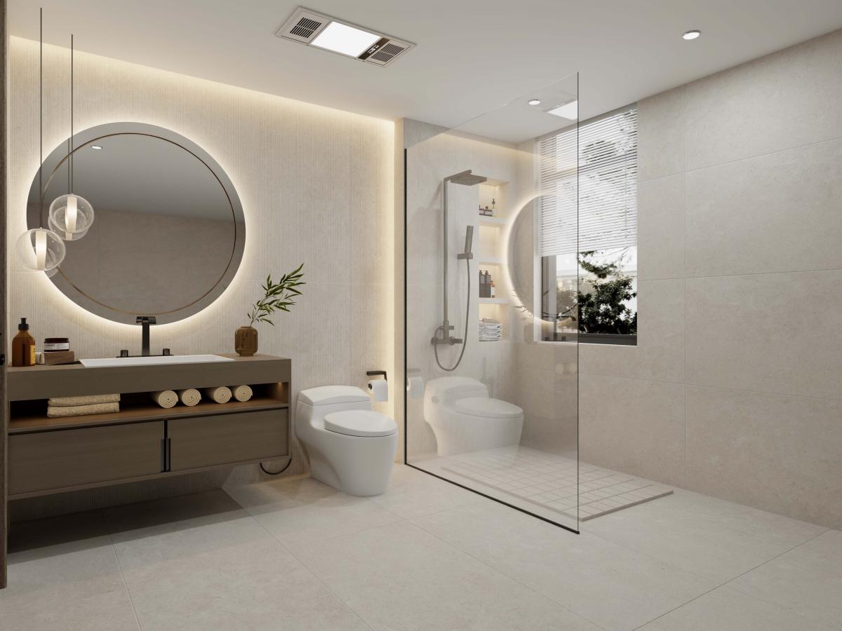 thiết kế phòng tắm hiện đại
